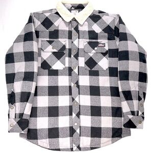 Dickies Flannel Shirt Jacket W/Sherpa Collar Size Small (34-36) Men's